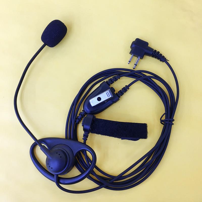 

D shape with MIC Finger PM plug 2pins headphone for motorola cp040 cp140 ep450 gp3188 gp88s gp300 etc walkie talkie