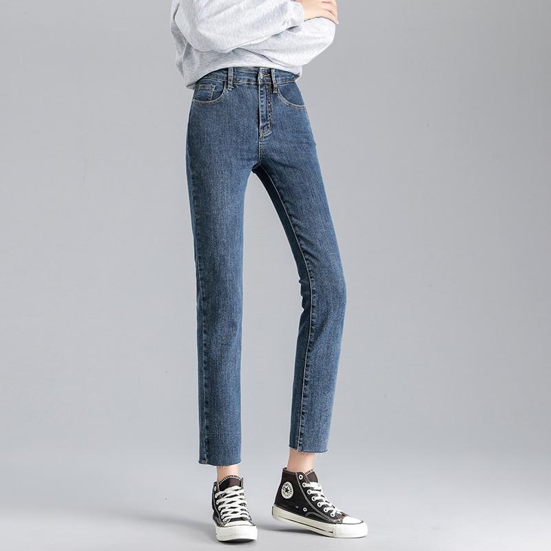 

European design ladies Slim fit fashion jeans pants sexy female casual spring trousers A142, Black