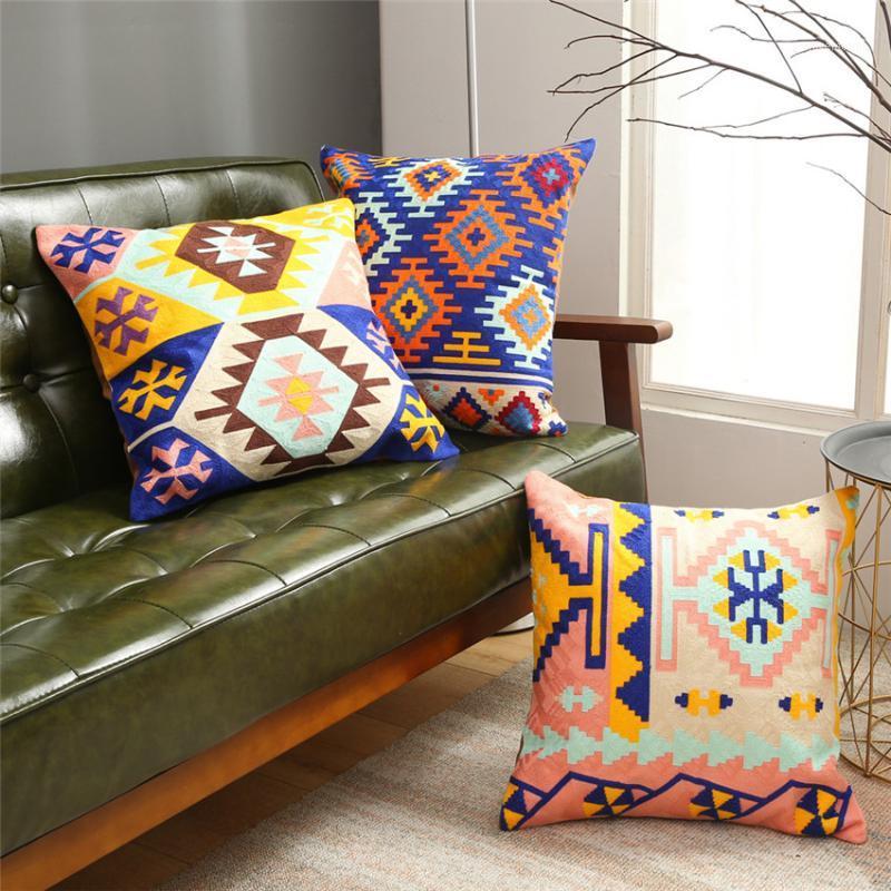 

45x45cm Color geometry Sofa Pillowcase Pink Cushion Cover Throw Pillow Case Home Sofa Bed Chair Decoration 17.72x 17.72inch1
