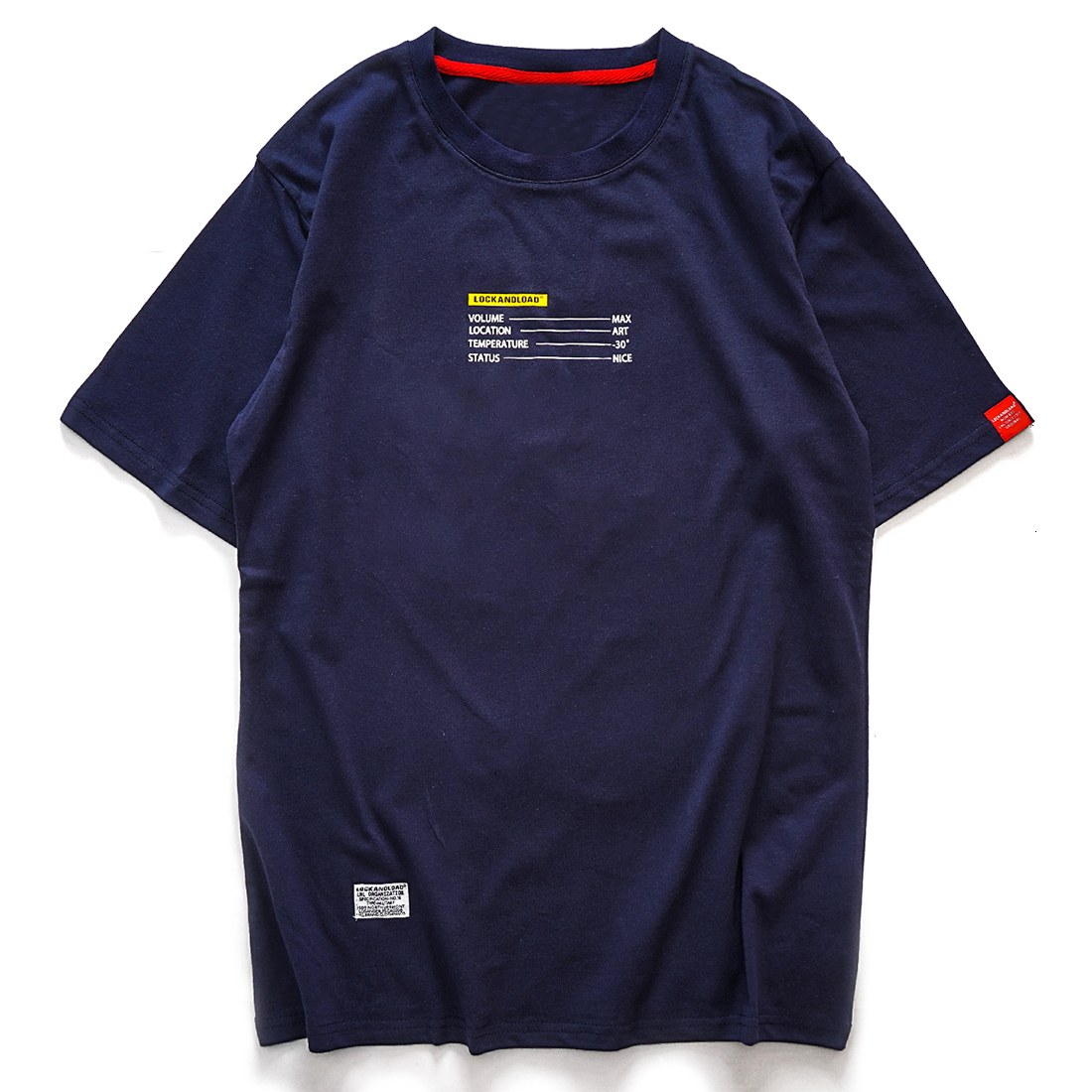 

2021 New Aelfric Eden Location Print Harajuku Cotton Hip Hop Shirt Men's Gothic High Street X-neck Casual X3le, Black