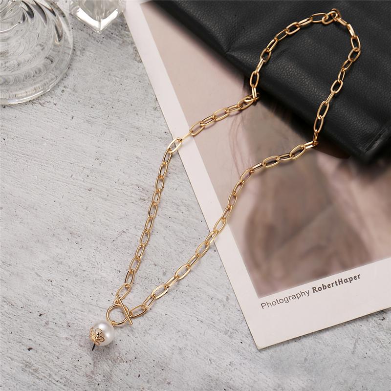 

IF YOU Boho Vintage Pearl Sweater Necklace for Women Fashion Long Gold Chain Necklace Statement 2021 New Jewelry