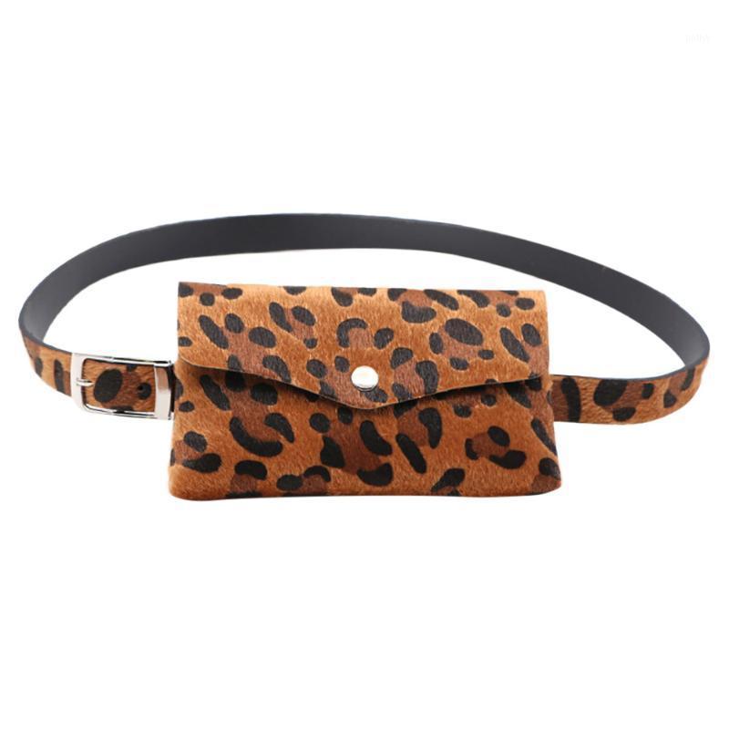 

2020 Fanny Pack Women Belt Bag Leather Waist Bag Fashion Women's Leopard Ring Horse Hair Decorative Messenger Shoulder Chest D11, Sky blue
