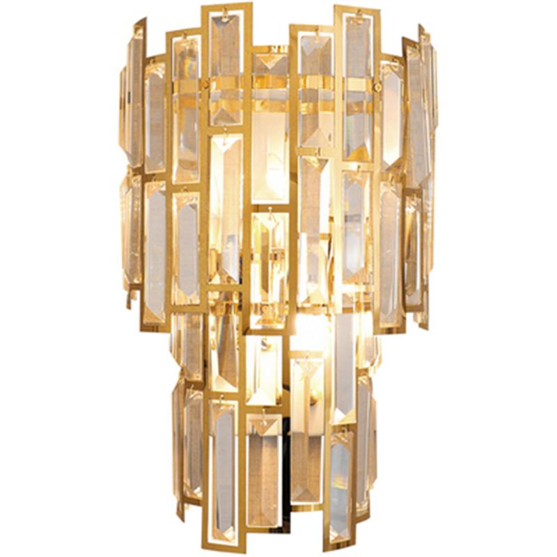 

Luxury design crystal wall lamps gold wall lamp AC110V 220v luster lamps modern home lighting