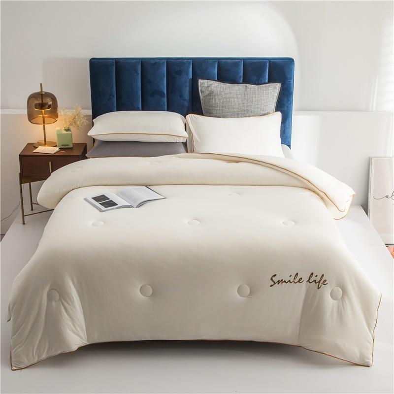 

Filling Soybean fiber Quilt Comforter Antibacterial Quilted Soft Fabric Duvet Warm for Spring Autumn Twin Full Queen  Size, Fw2