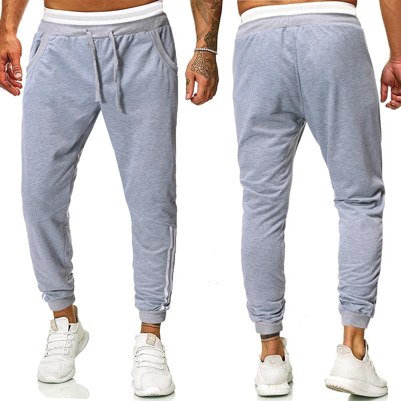 

Gym Running Jogger Male Trousers Men' Casual Sporting Pants Fashion Long Pocket Sweatpants Autumn Loose Comfortable Pants Y, Gray