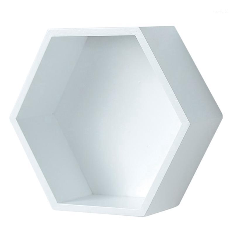 

Nordic Style Storage Racks Hexagonal Wall Shelf Diy Storage Racks Organization Wooden Holders for Bedroom Decoration Whi1