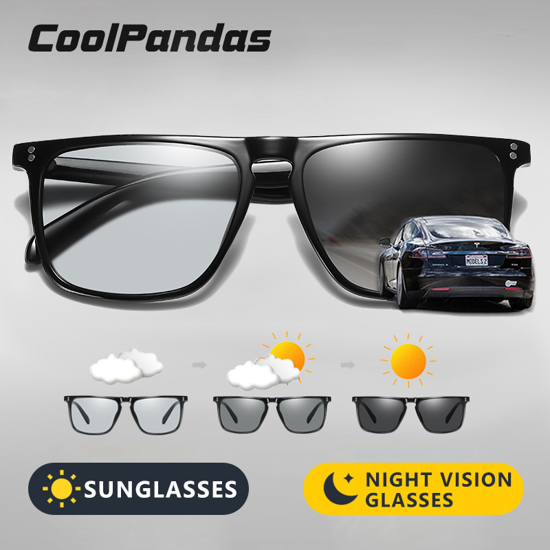 

Brand Designer Rivet Square Photochromic Polarized Sunglasses Tony Stark Men Unisex Retro Sun Glasses Women gafas de sol hombre Z1209