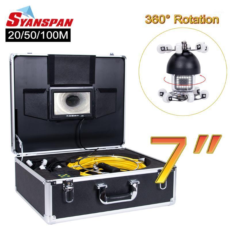 

SYANSPAN 360 degree Rotation Pipe Inspection Video Camera,7inch Monitor 20/50/100M Drain sewer inpection camera1