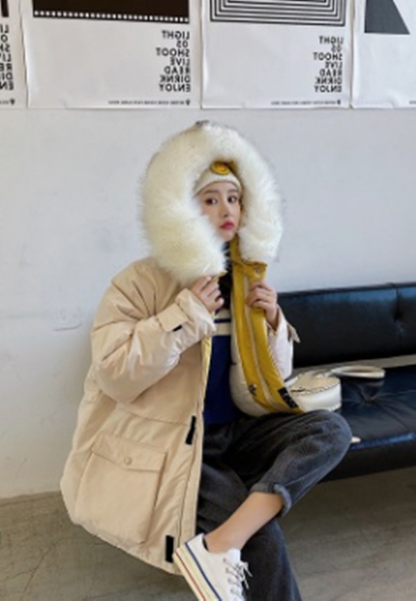 

Large Real Raccoon Fur Collar 2019 Women Winter Jacket White Duck Down Jacket Hooded Female Thick Warm Coat Plus Size Down Parka, Black