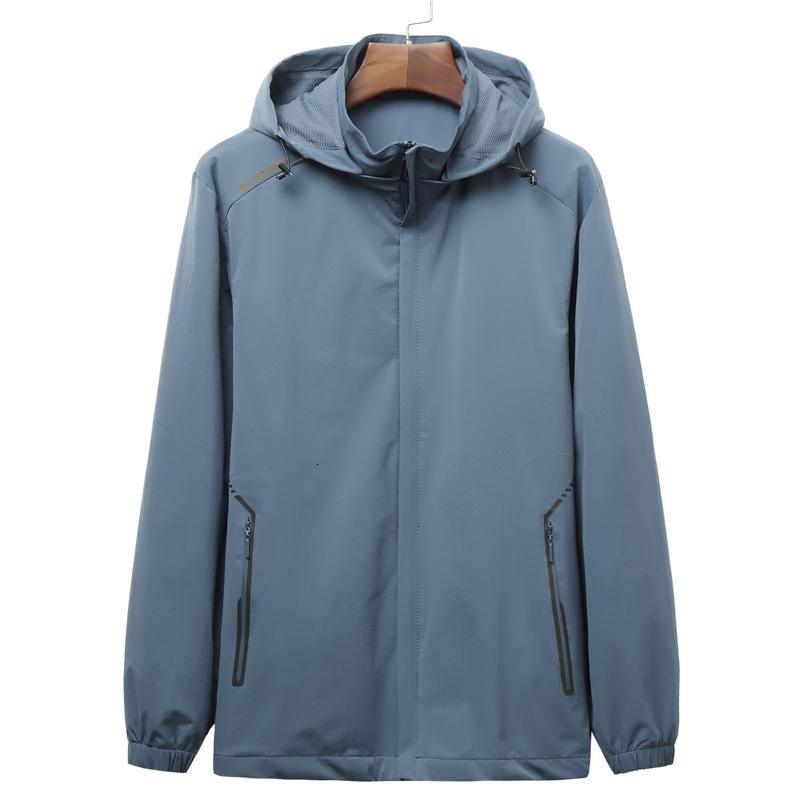 

new plus size 8XL 7XL 6XL 5XL Brand Clothing Spring Autumn Youth Men Coat With Hat Zipper Large Size Jacket, Black