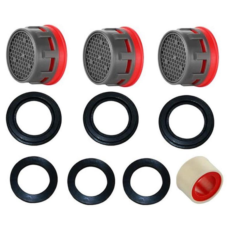 

10pcs/set 2.2 GPM Bathroom Flow Retrictor Tap Connector Bubbler Faucet Aerator Kitchen Junior Size ABS Toilet Replacement Parts