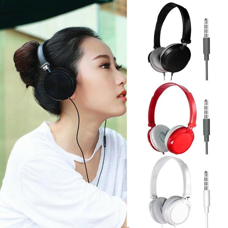 

Stereo Bass Headphones With Microphone HiFi Music Earphone For For PC Headsets Noise Cancelling N6B4, Black