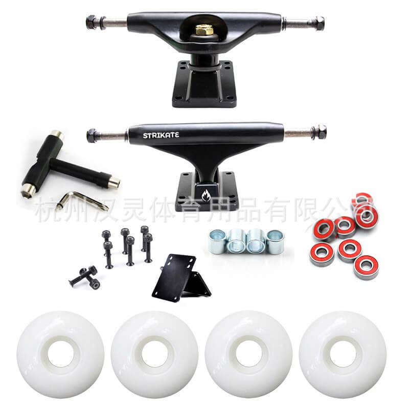 

Skateboard 5inch Aluminum Trucks 52x32mm Wheels ABEC-9 Bearings Longboard Set