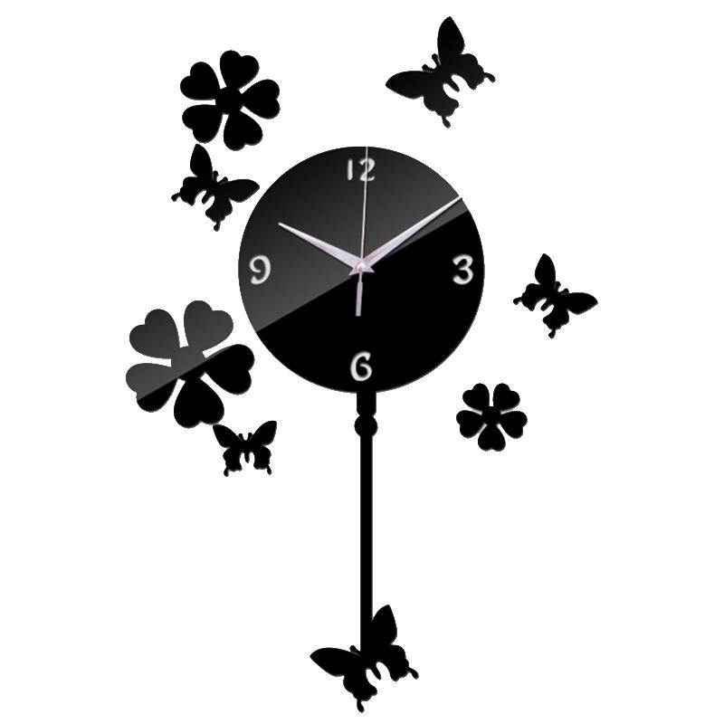 

2020 new hot direct selling mirror Acrylic wall clocks 3d home decor diy crystal Quartz clock art watches free shipping