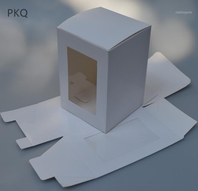 

13 sizes White Cardboard Window Box with Clear PVC window for Prouct/Gifts/Display Packing paper craft soap gift package box1