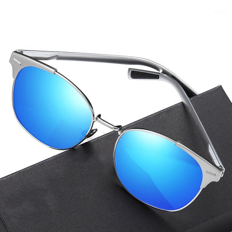 

Sunglasses Aluminum Fashion Small Blue Round Men Women Polarized Circle Goggles Sun Glasses Male Retro Gothic Steampunk Sunglass1