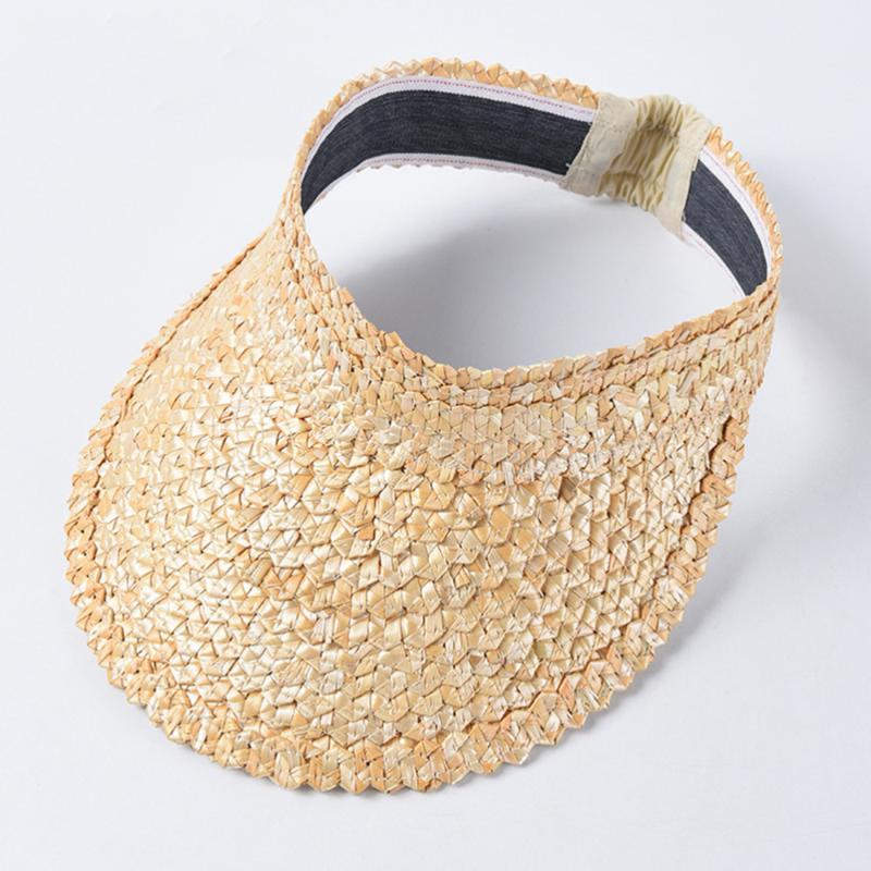 

Hollow Sunhat Peaked Cap Beach Sunhat with Big Brim for Summer, Beige