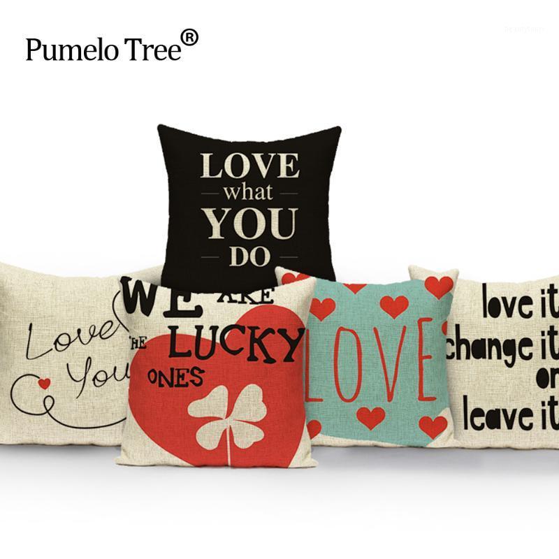 

Letter Square cushion colorful decorative pillows Dropshipping cushion cover linen cordiform cushions home decor pillow cover1, 18