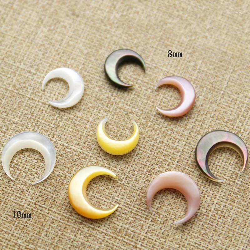 

5pcs Delicate Natural Shell 8mm Shell Black Moon Beads Pendant Jewelry Making Handmade DIY Necklace Earrings Hairpin Accessories1