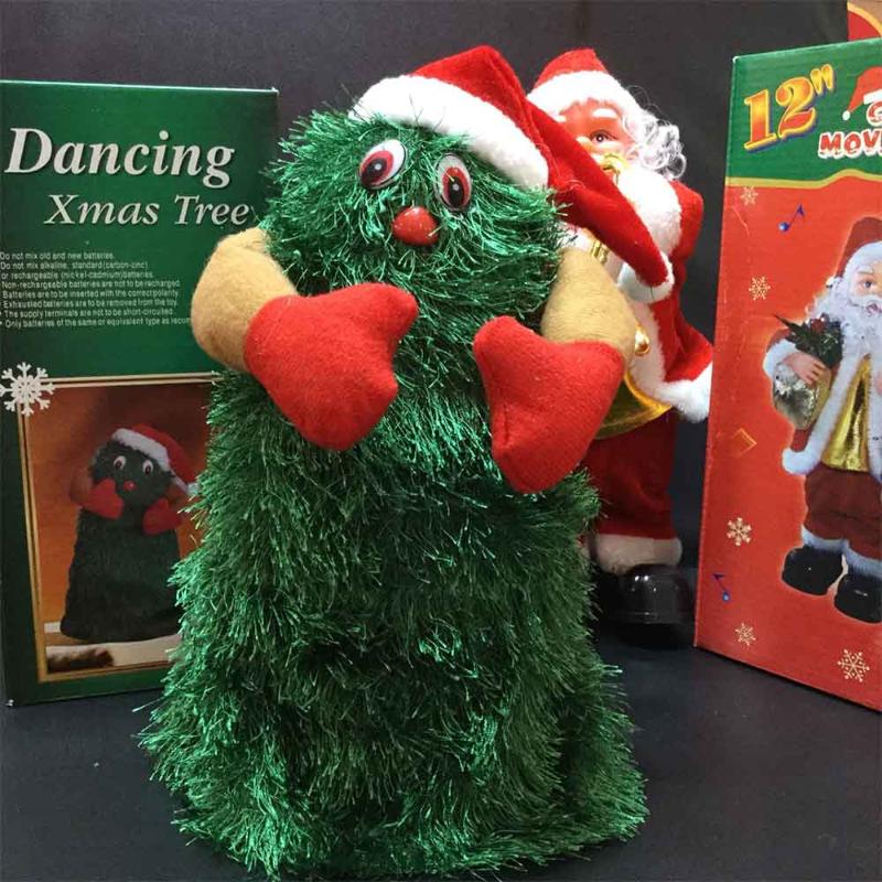 

Electric Christmas Tree Toy Lighting Star Spinning Dance Toy Christmas Ornaments Decoration For Home Party Office