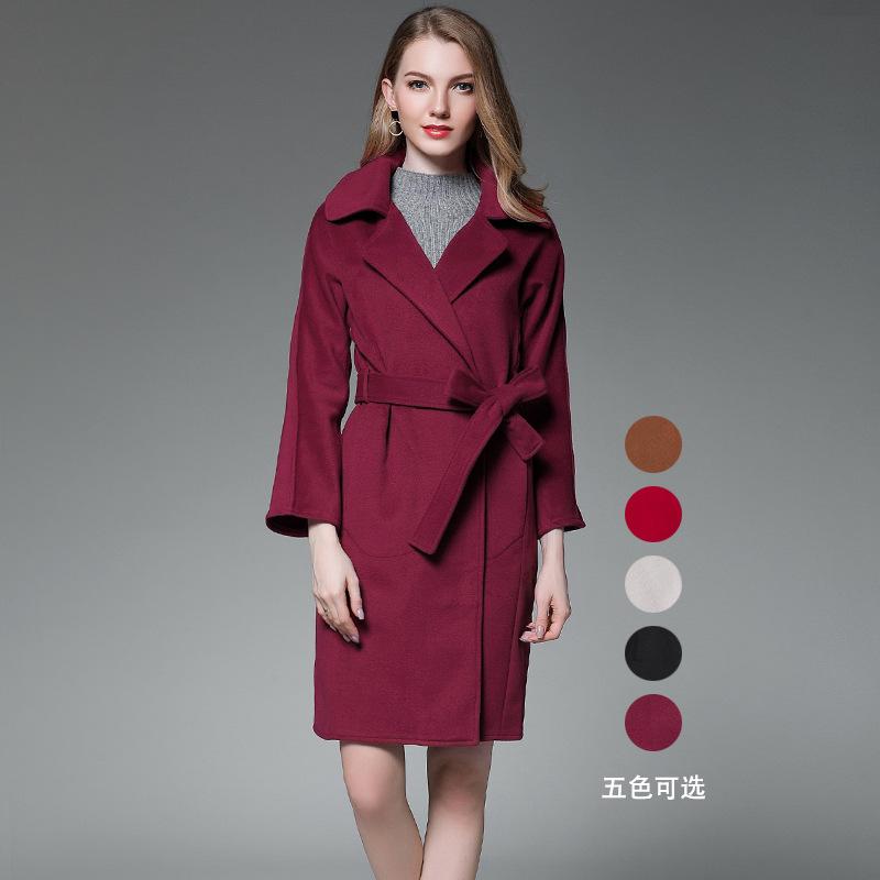 

Women Wrap Coat Women Wool & Blends Coats for Black Wool Coat Winter Thick Jacket Winter Coats Solid Color