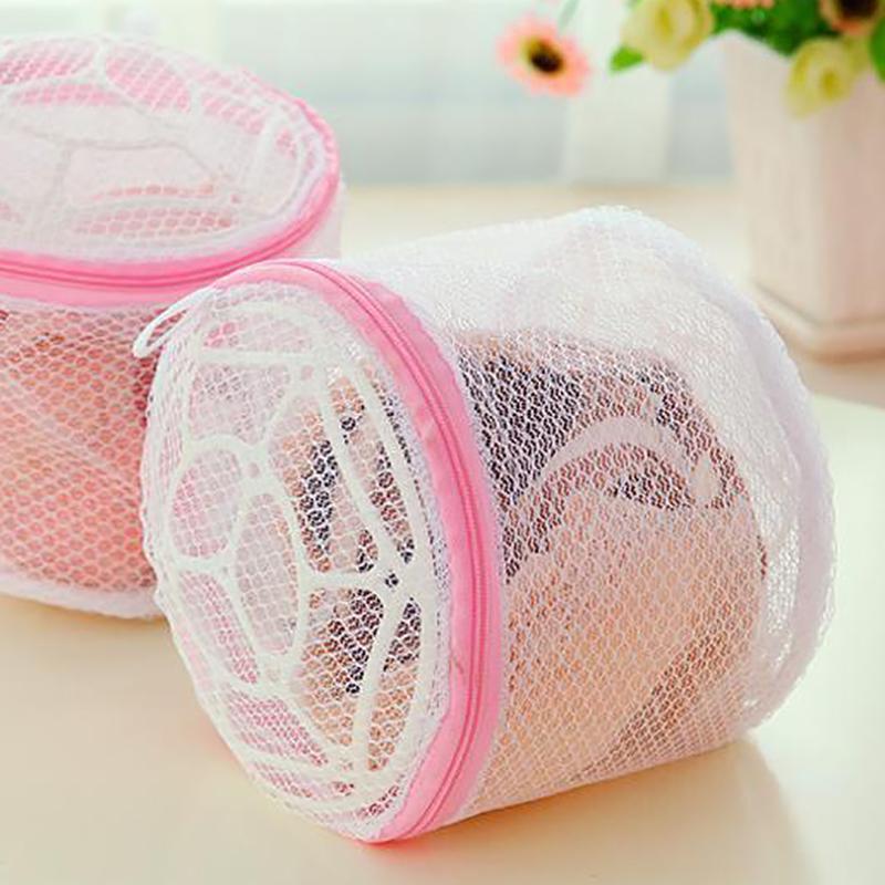 

1Pcs Clothing Underwear Organizer Lingerie Washing Mesh Home Use for Travel With Bracket White Zipper Laundry Bag Multi Purpose
