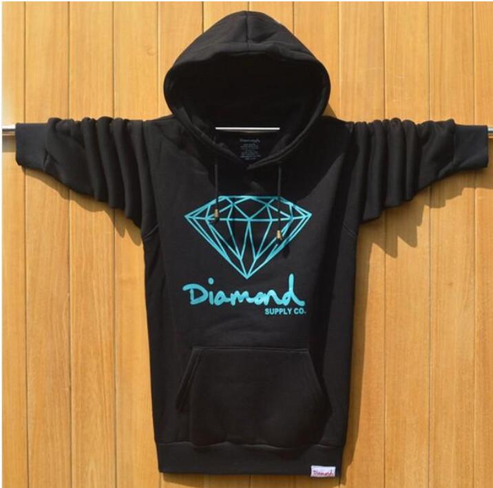 

Wholesale-Men' Hoody Sweatshirts Diamond Supply Co Man Hoodies Jumpers Hip Hop Camisetas Hombre Fitness Hooded Ding Tracksuits Pullovers, Black