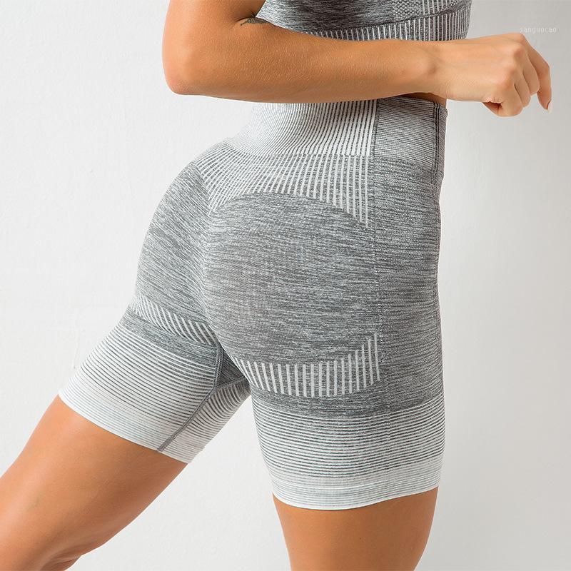 

Summer Women Yoga Shorts High Waist Seamless Hip-up Tight Elastic Sport Shorts Running Fitness Gym Workout Bike 20201, Orange shorts