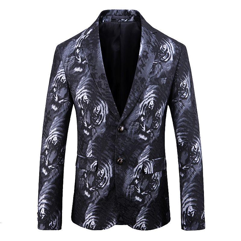 

Fashion Animal Blazer Masculino 5xl Slim Fit Men Blazer Casual Dress Suit Coat New Gentlemen Business Formal Dress Suit Jackets, Picture color