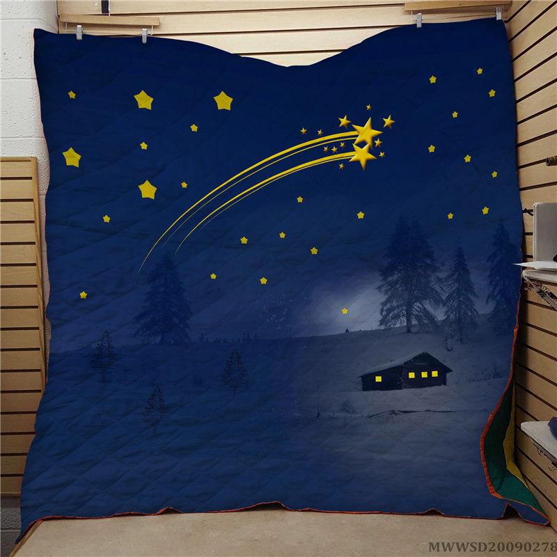 

Merry Christmas Unique Quilt Super Soft Breathable Bed Gift For Kids Children Bedroom Decoration For All Seasons
