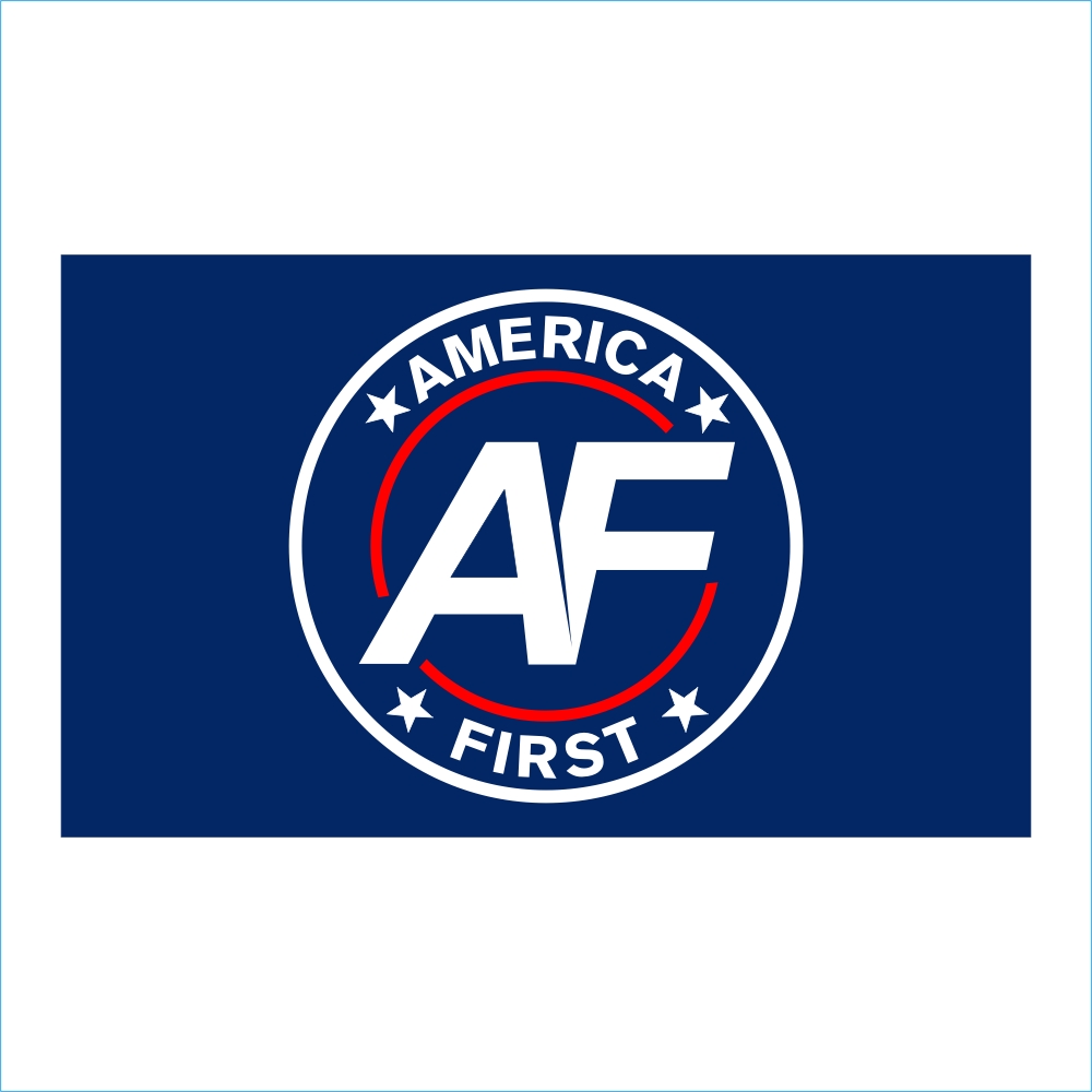 

Free Shipping Custom Digital Print 3x5ft Blue Background AF Premium America First Flag Show Support Flag Banner Indoor Outdoor Decoration