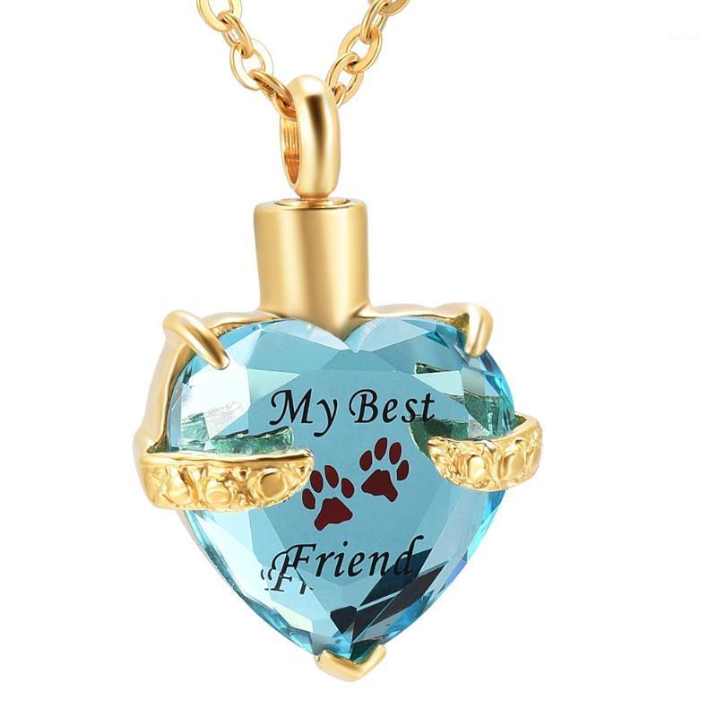 

X007 Printed Gold Color Stainless Steel Cremation Jewelry My Dog My Friend Memorial Urn Locket1