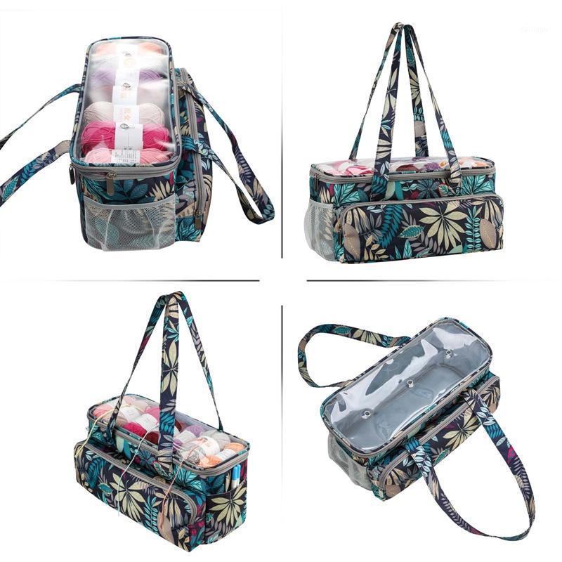 

Storage Bags Oxford Cloth Sewing Needle Wool Bag Portable Woven Handbag Multi-function Waterproof Large Capacity