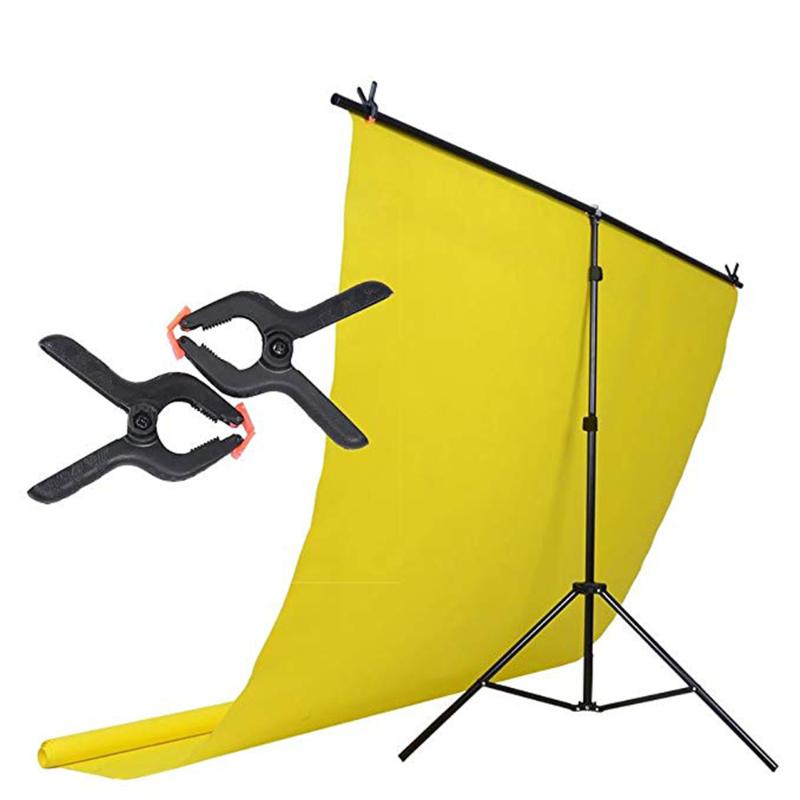 

Photography PVC Backdrop Background Support Stand System Metal Backgrounds Support For Photo Studio With 2 Clamps 100*200CM