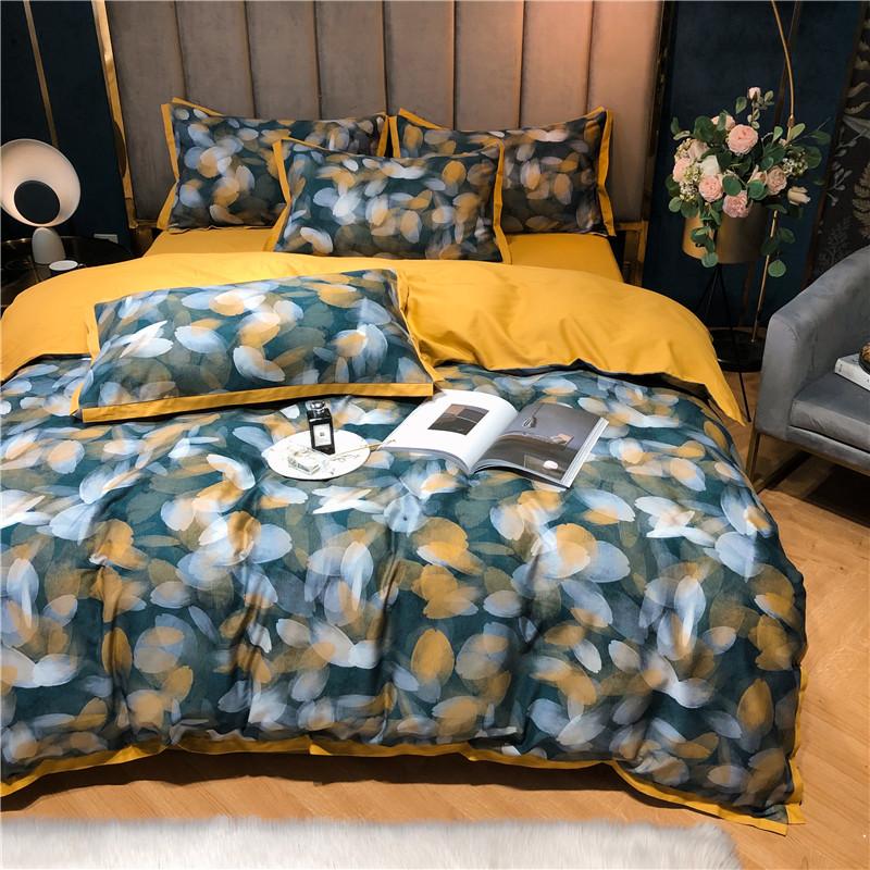 

Luxury Digital Printing 600TC Cotton Bedding Set King  Wedding Gift Bed Linens Duvet Cover Bed Sheet Pillowcase #/L, -xs-02-03