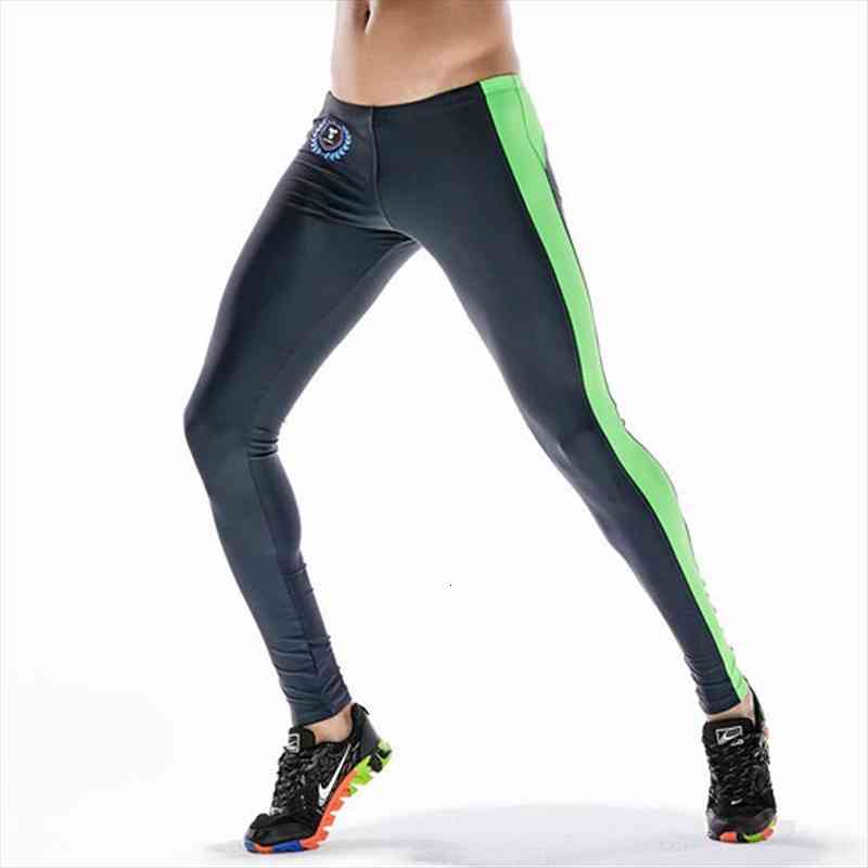 

mans long leggings tights stretch workout fitness compress fitness long johns quick drying lounge home and out door, Black
