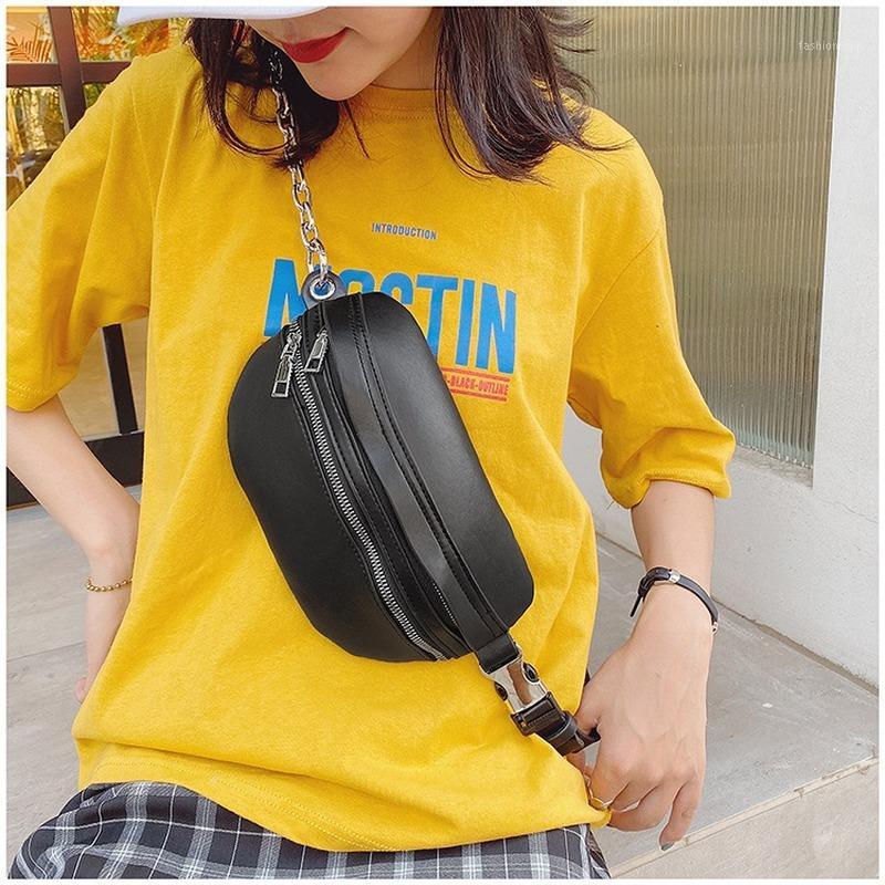 

2020 new women's fashion casual female chest bag Korean version of the simple ladies shoulder bag1, Black