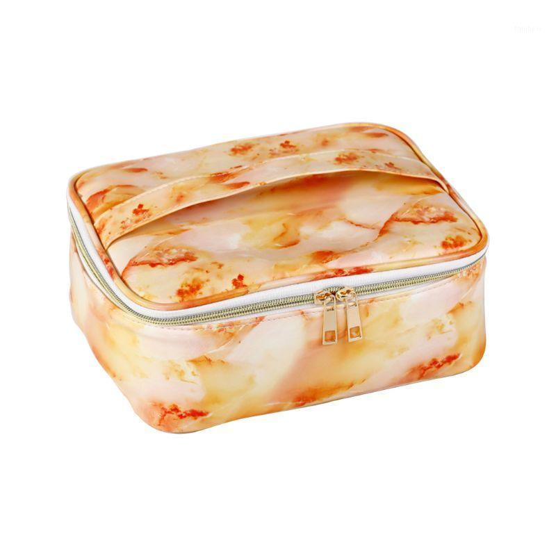 

Cosmetic Bag Marble Print Makeup Toiletries Organizer Toiletry Case Home Trip E5BC1