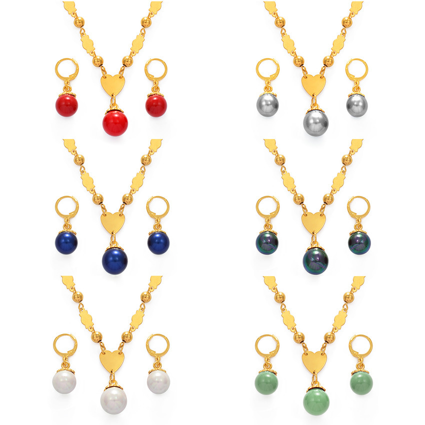 

Pearl Anniyo Hawaiian Sets Round Ball Beads Necklace Earrings Marshallese Guam Micronesia Chuuk Pohnpei Jewelry #238506 L6JL