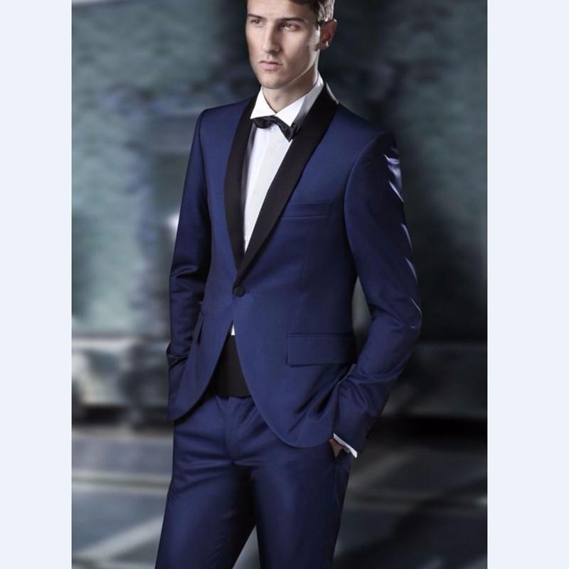 

Custom Made Groomsmen Shawl Black Lapel Groom Tuxedos Navy Blue Men Suits Wedding Best Man suit (Jacket+Pants+Tie+Hankerchief, Beige