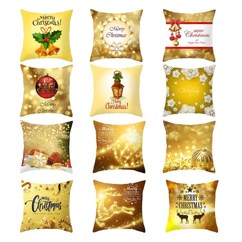 

Happy Holidays Christmas Throw Pillow Cover, Xmas Tree Decorative Cushion Case Rustic Farmhouse Winter Home Decoration