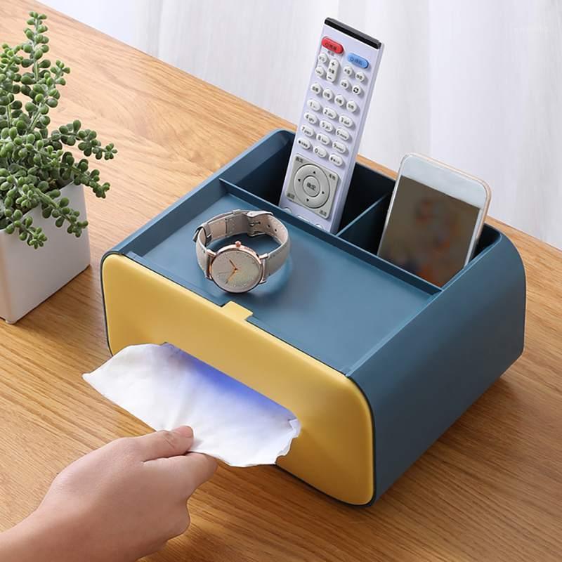 

Plastic Multifunctional Tissue Box Remote Control Storage Tissue Box1