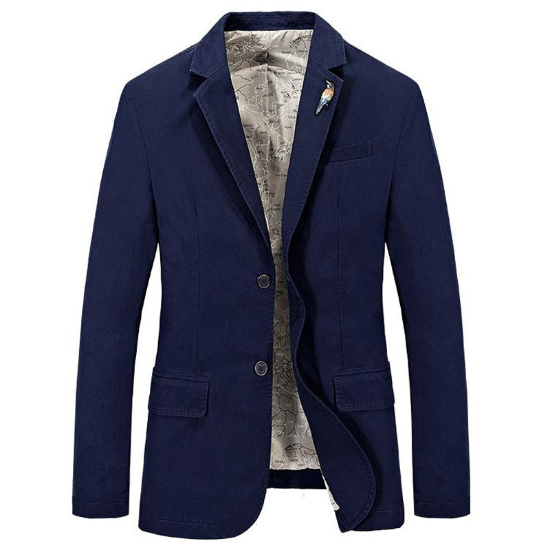 

2021 Arrived New Clothing Brand Male 44xl Fine Casual Fit Blazer Jacket Long Sleeve Suit F3g2, Black