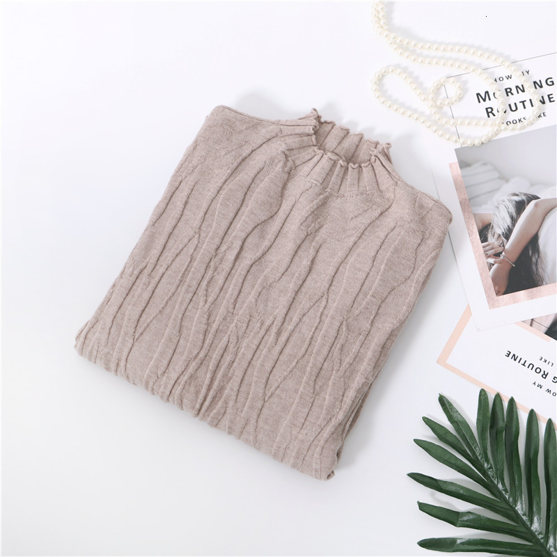 

2021 New Chic Turtlenneck Autumn Winter Heap Collar Pullovers Women Female Casual Sweater Top Tub9, Blue