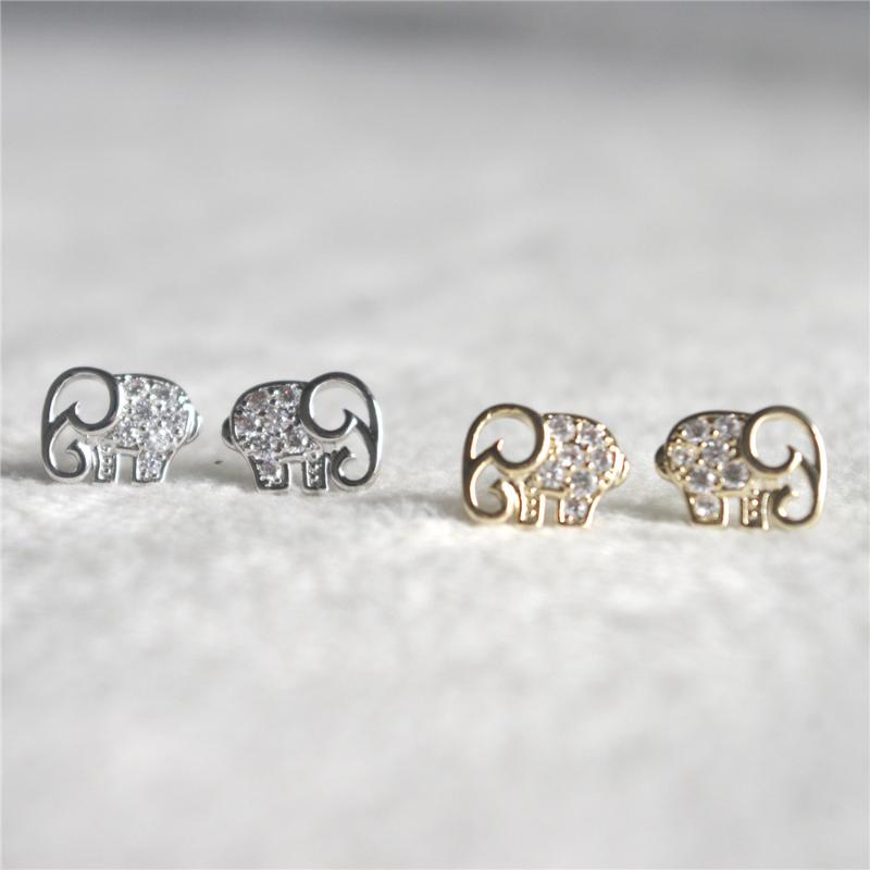 

Stud Ly Launched Unusual Earrings Elephant Safety Needle Piercing For Women Fashion Jewelry 2021 Trend