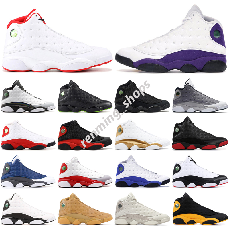 

New 12 13s shoes for Men 12s FIBA Bulls Hot Punch 13 Flint wolf grey Mens Sports shoes 7-13, Color 6