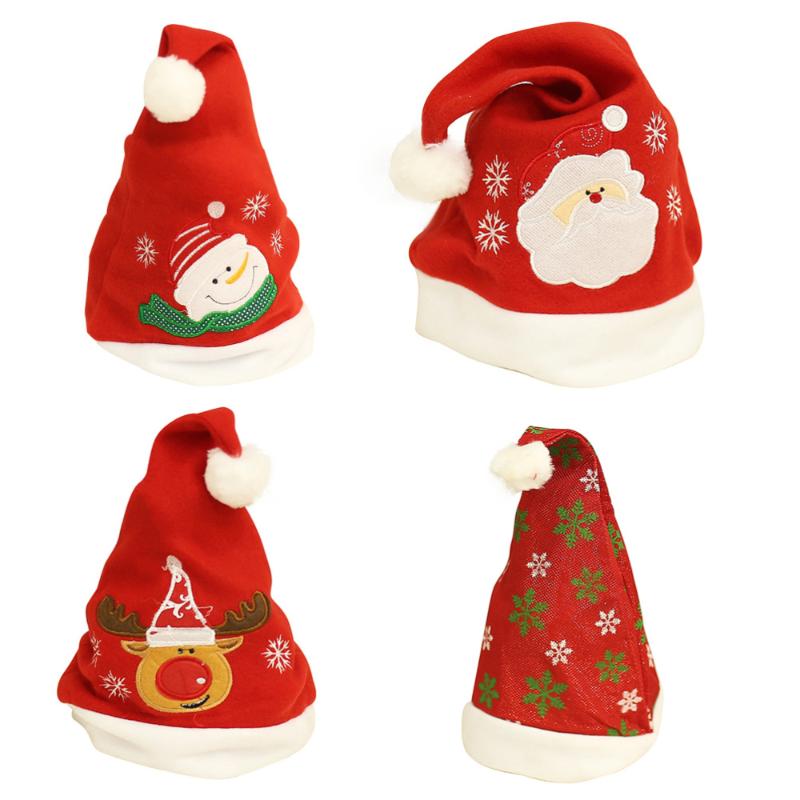 

4pcs Creative Xmas Ornament Adorable Cap Christmas Hat for Woman Party