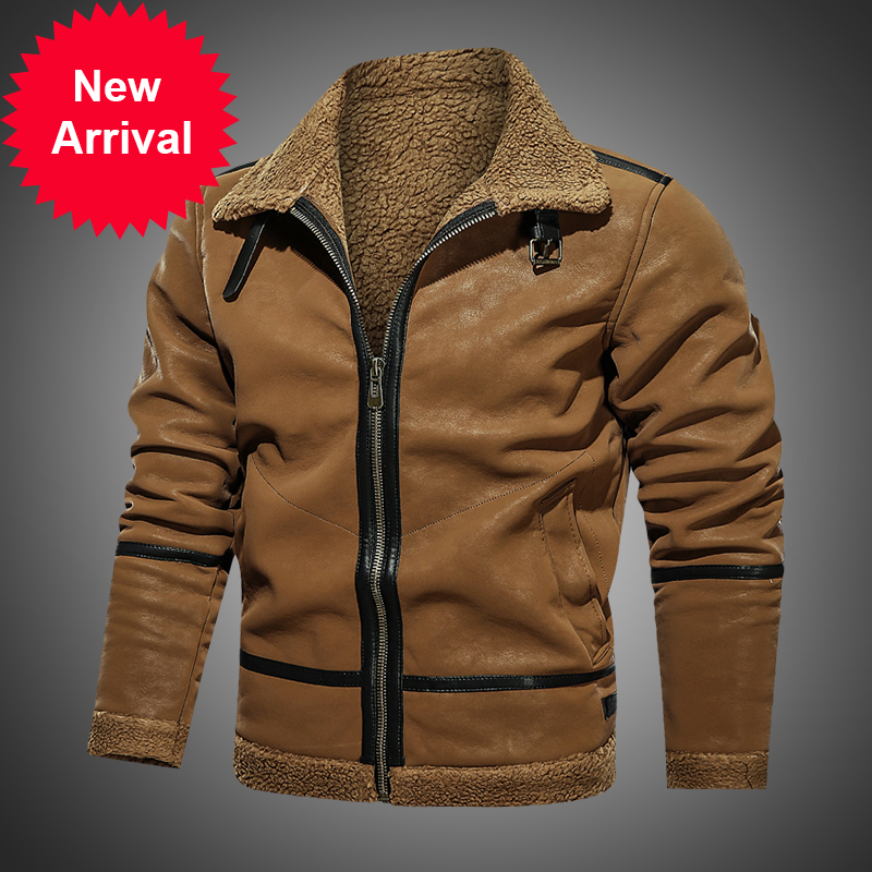 

New fur collar of jackets motorcycle plutonium 2020 outerwear winter from casual men fake leather jacket designer clothes, Mgh01black