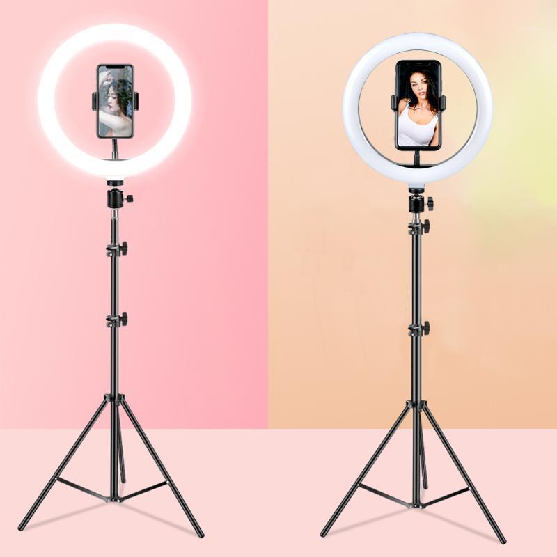 

26cm Ring Light LED Photo Studio Dimmable Camera Lamp for Video Youtube Makeup VK Selfie with 160cm Tripod Phone Holder Stand1
