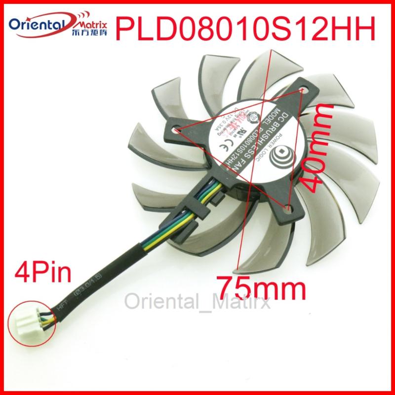 

Free Shipping FD7010H12S PLD08010S12HH 12V 0.35A 75mm VGA Fan Graphics Card Cooling Fan GPU Cooler